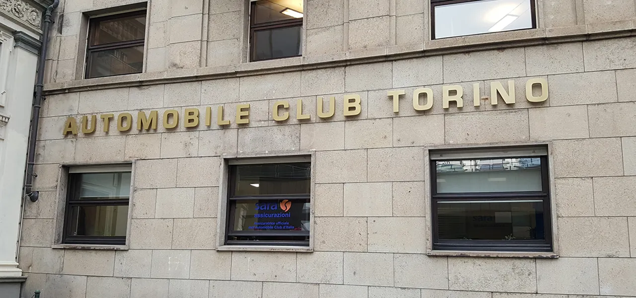 Insegna Lettere Scatolate - Automobile Club Torino - Sunrise Insegne