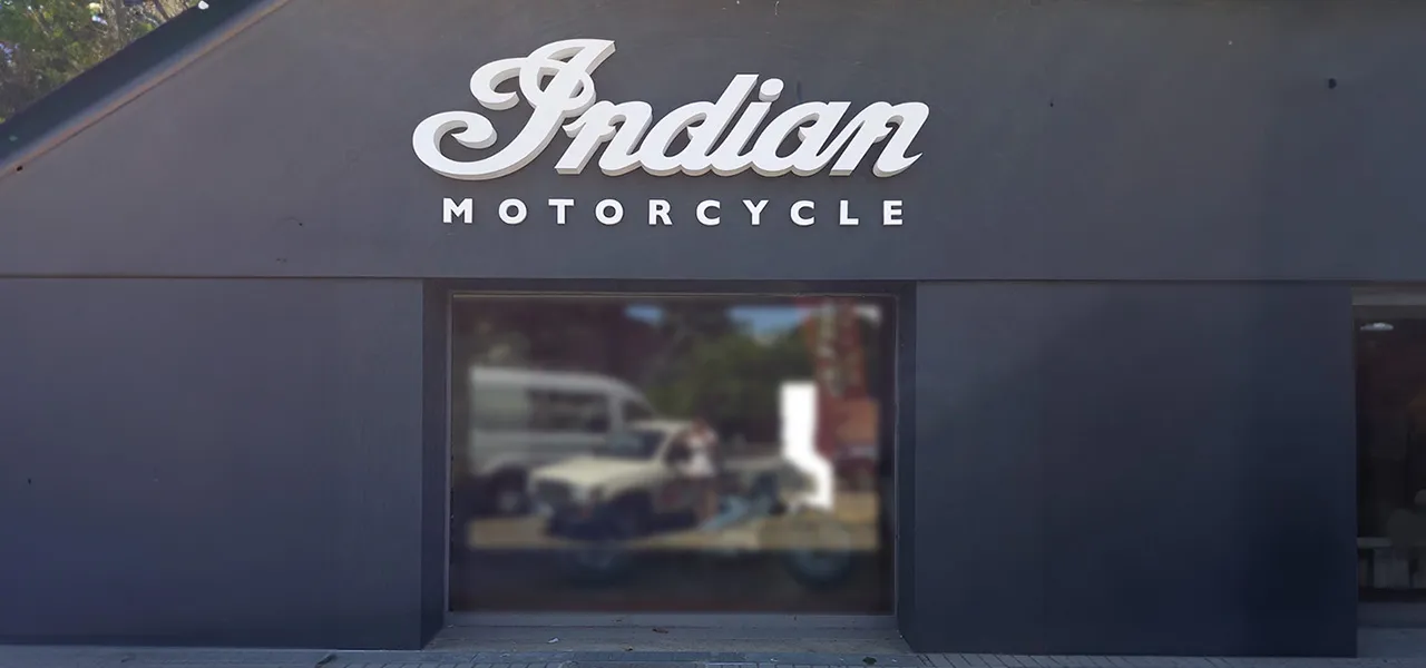 Insegna Lettere Scatolate - indian Motorcycle - Sunrise Insegne